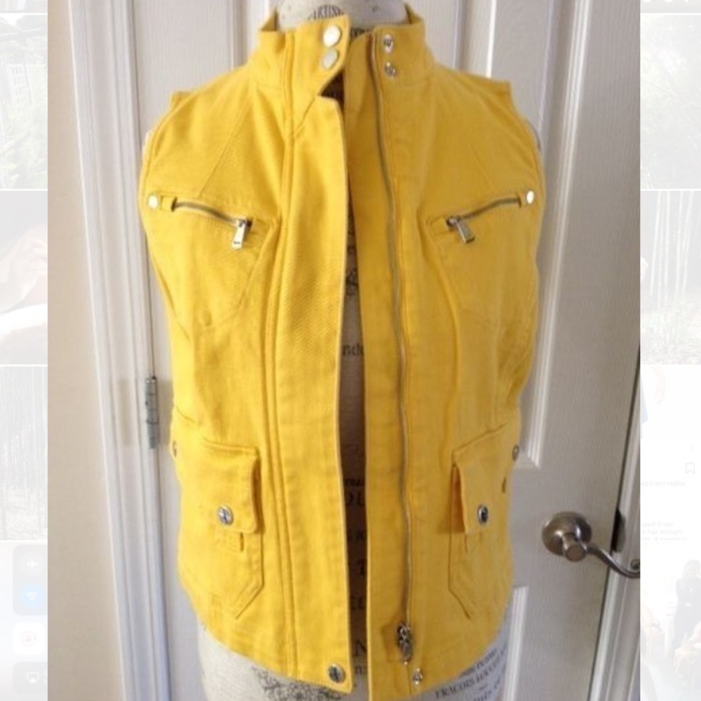 Yellow Denim Vest